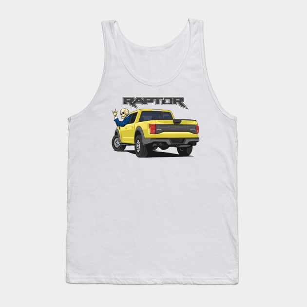 Truck ranger raptor f150 4x4 hand skull metal yellow Tank Top by creative.z